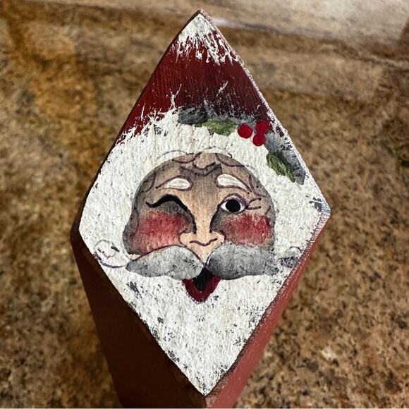 Vintage hand painted Santa Decor - Picture 3 of 4